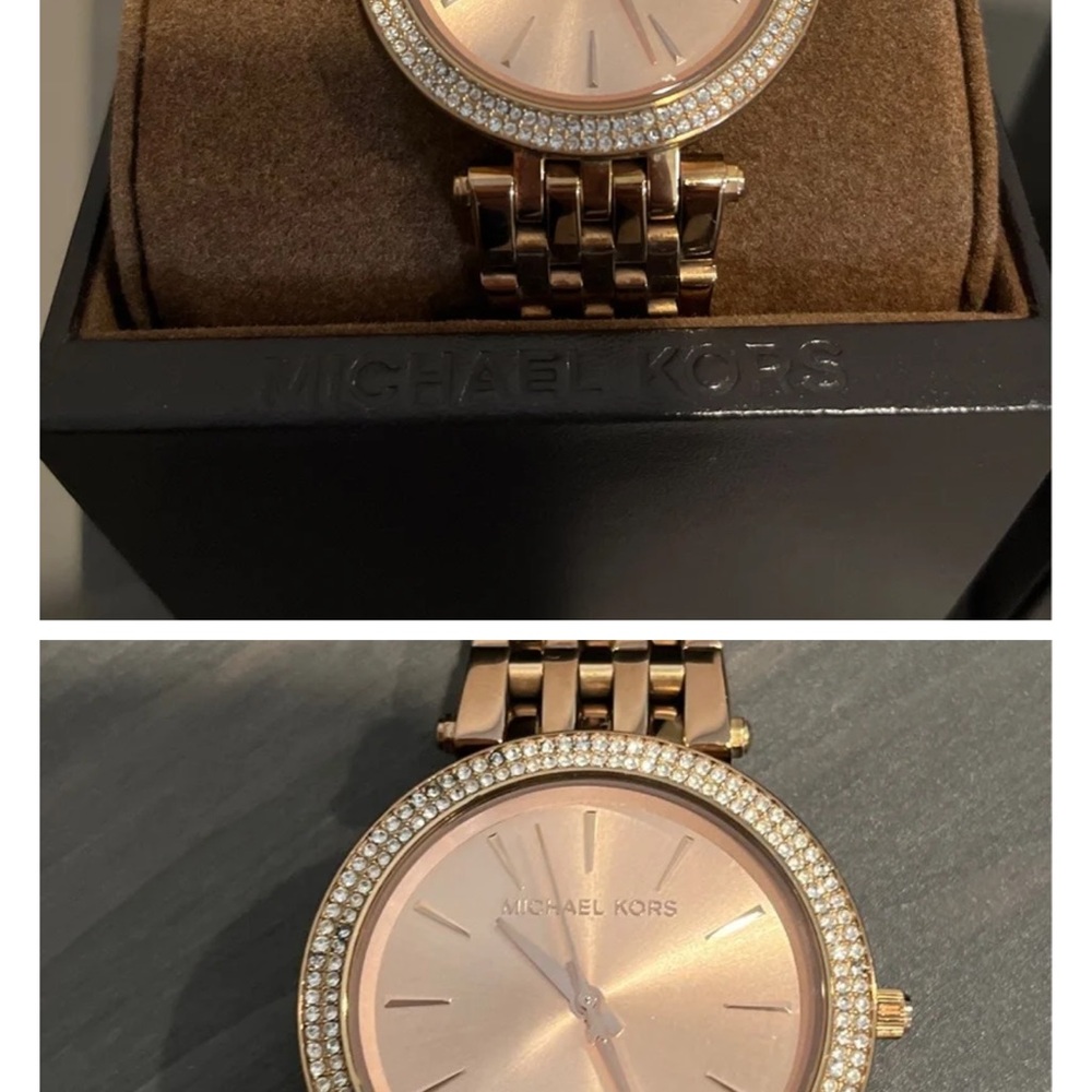 Michael Kors Women's Watch with Rose Gold and Crystal Accents